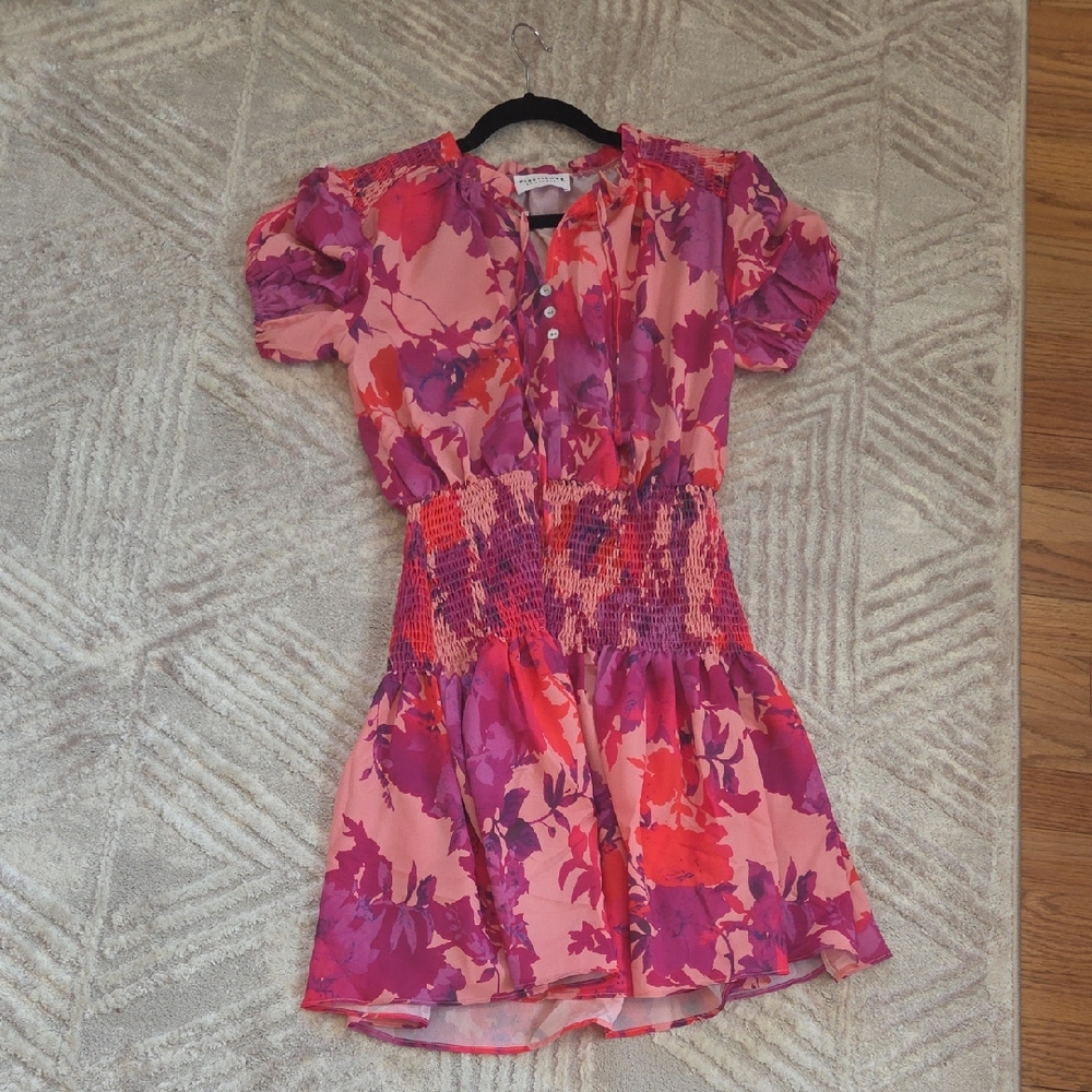 First Love Pink and Purple Floral Mini Dress